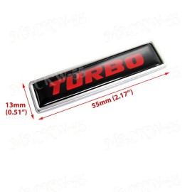 For 2PCS Turbo Emblem Luxury Auto Car Body Fender Metal Badge Sticker Decal