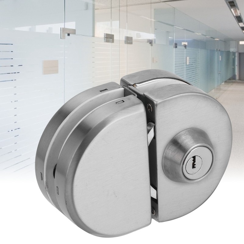 10‑12mm Thickness Glass Door Lock Stainless Steel Push Sliding Gate