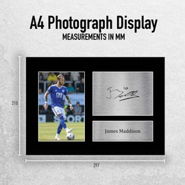 HWC Trading A4 James Maddison Gifts Printed Signed Autograph Picture for Football Fans and Supporters