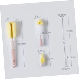 CHILDWEET 1 Set Feeding Bottle Cleaning Brush Set Rotating Pacifier Brush for Deep Cleaning Ergonomic Non Slip Space Saving Storage Durable and Practical