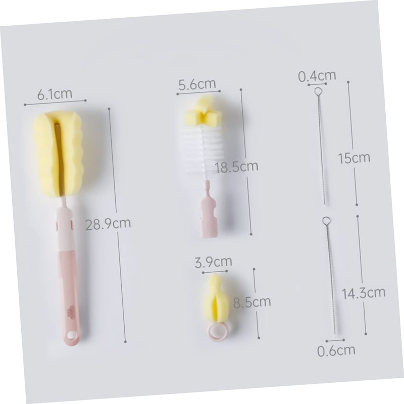 CHILDWEET 1 Set Feeding Bottle Cleaning Brush Set Rotating Pacifier