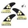 AQUBONA Surfboard Fin Single tab AM2 Fiberglass Surfing Thruster with
