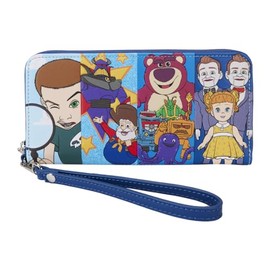 Loungefly Toy Story Villains Zip Around Wristlet Wallet Blue