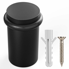 NYCO - Tope de Puerta de Piso Cromado - Elegantes Topes de Puerta Modernos de Acero Sólido para Trabajo Pesado - Tornillo de Anclaje para Montaje en P