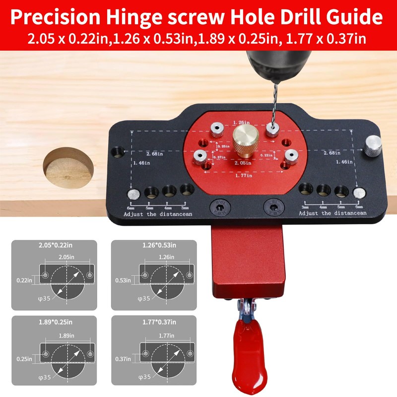 Metal Concealed Hinge Jig with Woodworking Tools,35mm Concealed Door Hinge