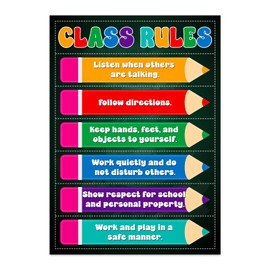 GMEMNOV Birthday Poster for Classroom - Class Rules Chart Poster - Back to School Teacher Supplies