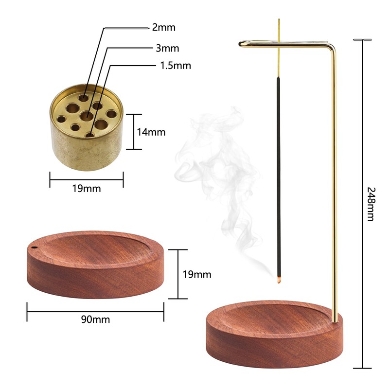 Pack of 2 Incense Sticks Holder, Wooden Incense Holder, Wooden