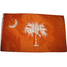 3x5 State of South Carolina Orange Quality Flag 3'x5' Banner Grommets Clemson Vivid Color and UV Fade Resistant Canvas Header and polyester material