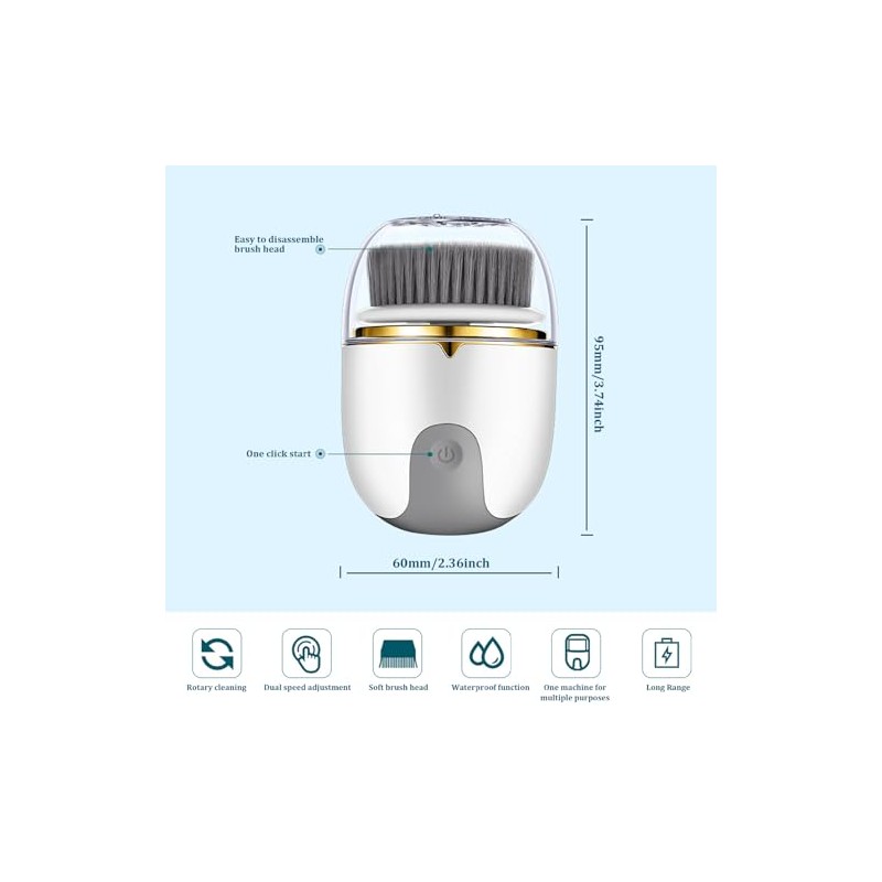 EcoTools Mini Facial Cleansing Brush, Infused with Citrus, Best with