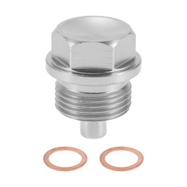 RATCHROLL 1 Set Universal Oil Drain Plug Anti Leakage Oil Pan Drain Bolt Screw Thread Repair with Gasket Magnetic Silver Tone Aluminum Alloy Copper M20x1.5