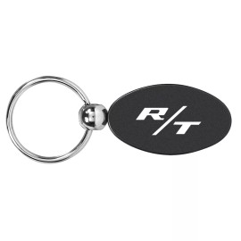 Au-Tomotive Gold, Inc Dodge RT Black Aluminum Oval Key Chain Key-ring Keychain