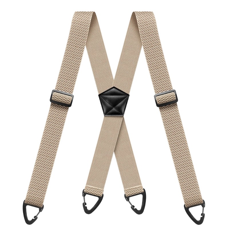 Men's Work Suspenders – 1.5-Inch Adjustable Elastic X-Back Straps with