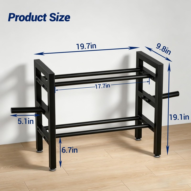 2-Tier Dumbbell Rack Small Weight Rack For Home Gym 350LB