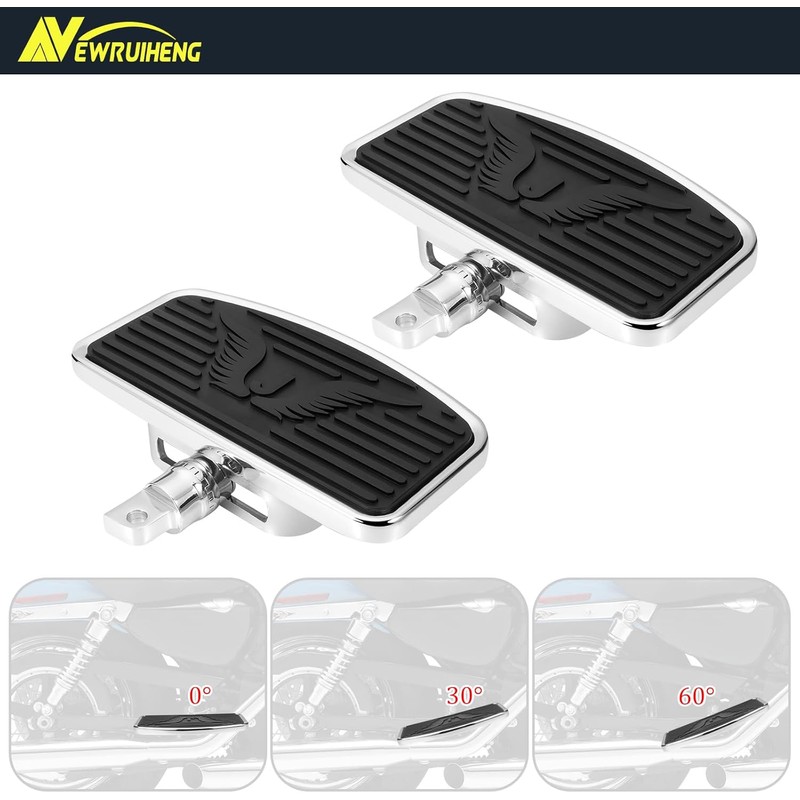 Adjustable Motorcycle Floorboards Rear Passenger Foot Pegs Footboard Pedals Compatible