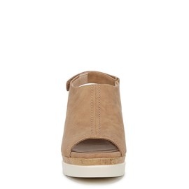 SOUL Naturalizer Women's Giselle Wedge Sandal, Birchwood Brown, 8 Wide