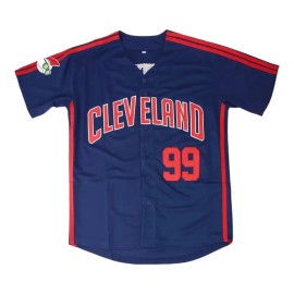Unbranded Cleveland Indians Rick Vaughn #99 Major League Movie Jersey Navy Men's Medium