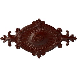 23 1/2"W x 12 1/4"H x 1 1/2"P Quentin Ceiling Medallion, Hand-Painted Brushed Mahogany