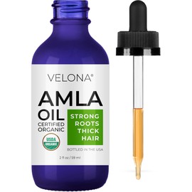 velona Amla Oil USDA Certified Organic - 2 Fl Oz | 100% Pure and Natural Carrier Oil | Extra Virgin, Unrefined, Cold Pressed