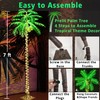 HEYCOLOR 7 FT LED Lighted Palm Tree with Coconuts Outdoor