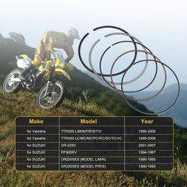 STD 70mm Piston Ring Kit STD 4BD-11610-00-00 for Yamaha TT-R230 TTR230 2005-2020 / YFM250 Bear-Tracker 250 1999-2004,MOTO-4 YFM250 1989-1991,Timberwolf 250 1992-2001