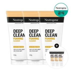딥클린 포밍 클렌저 150g x3 +증)젠틀 포밍 클렌저 10g x3 Deep Clean Foaming Cleanser 150g x3 + Bonus) Gentle Foaming Cleanser 10g x3