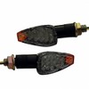 MotorToGo 2 x Black LED Turn Signal Indicators Blinker Amer