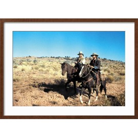 ART.COM Wall Photo The Outlaw Josey Wales, Chief Dan George, Clint Eastwood, 1976 on Brown Frame, 29" x 21"