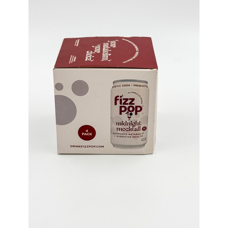 Fizz Pop Sparkling Postbiotic & Prebiotic Soda Beverage, Cherry Lime