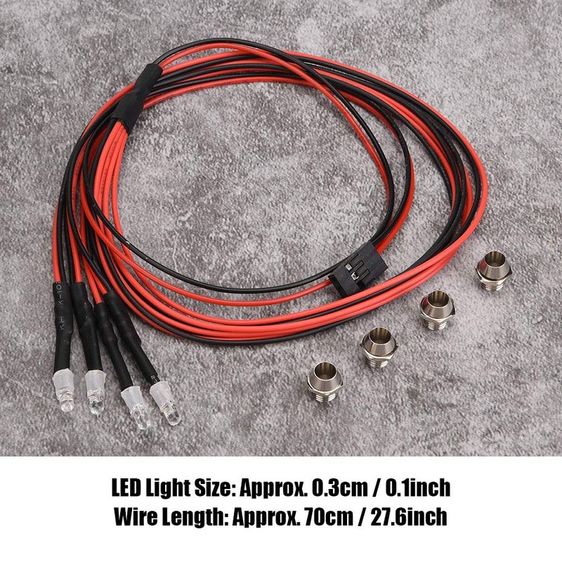 Set of 4 RC Car LED Light Accessories for RC