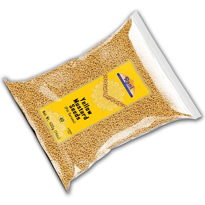 Rani Yellow Mustard Seeds Whole Spice 14oz (400g) ~ Ideal
