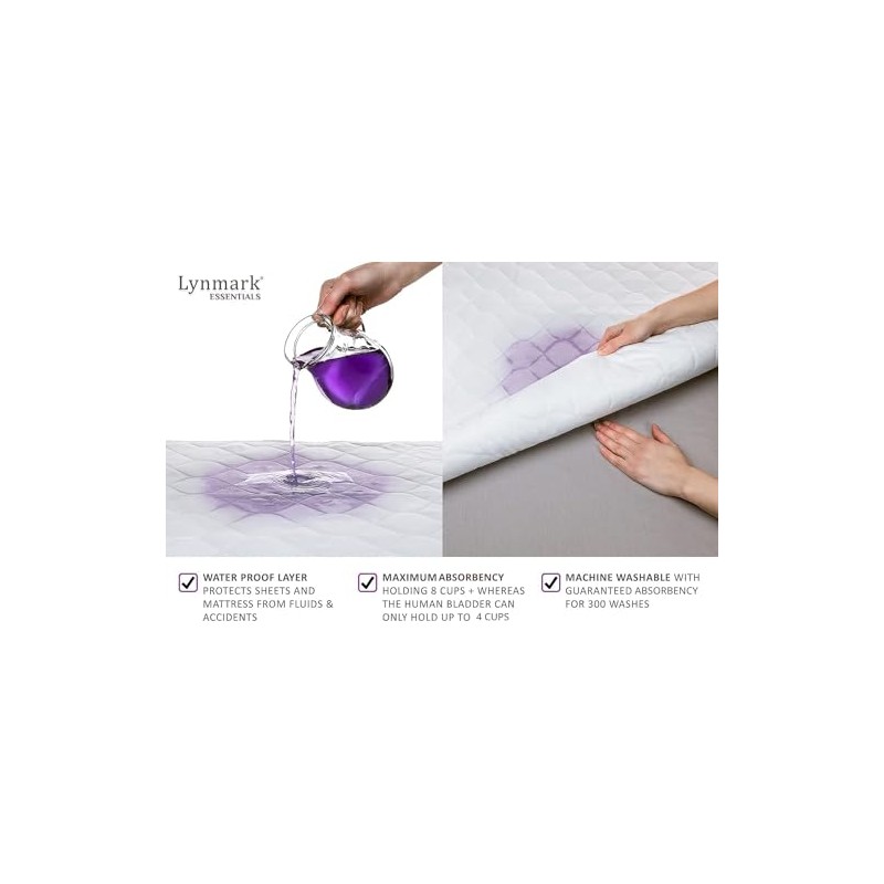Lynmark Lynmark? Washable Bed Protector/Pad with Tucks - Single Bed