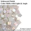 Samjobroad 500g White Mosaic Tiles for Crafts – Iridescent Stained