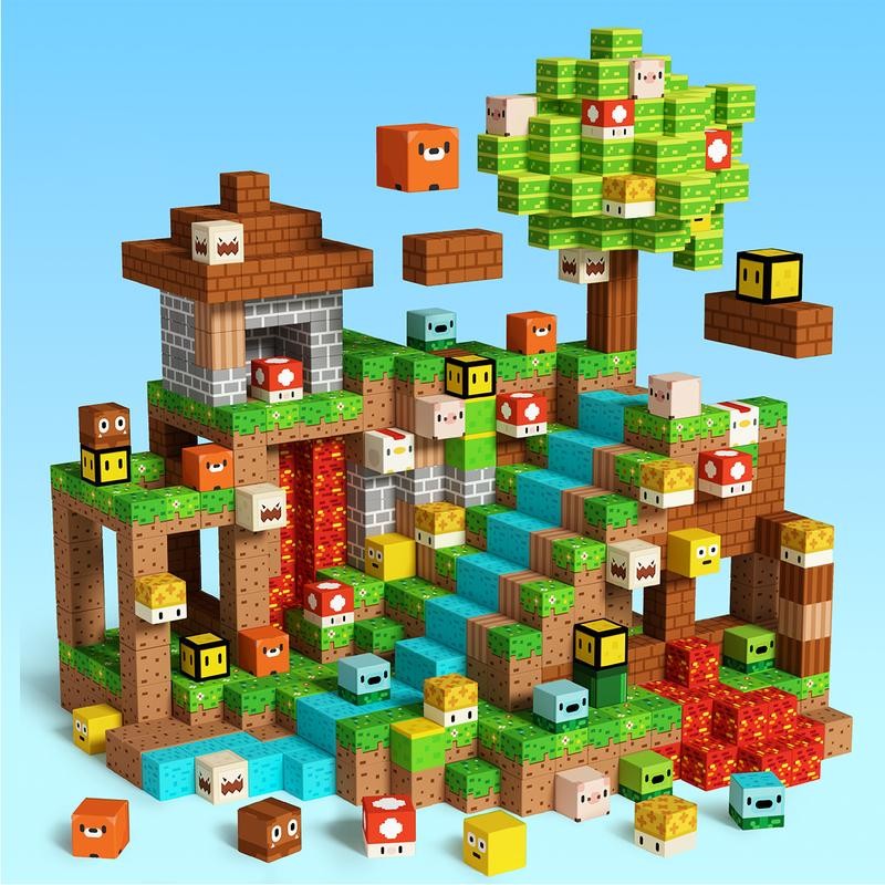 GobiDex 100-500Pcs STEM Game-Based Magnetic Blocks Magic Toys Create My