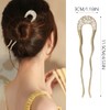 Paquete De 6 Horquillas Para El Pelo De Metal Dorado