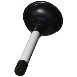 Merriway BH01938 100mm (4 inch) Sink Plunger with 225mm (9 inch) Plastic Handle Diameter, White/Black