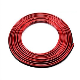 MASO Car Interior Trim Trim Universal Decoration Pinstripe Tape 10M Red ABS 3D Strip with Tools