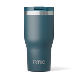 RTIC 30oz Essential Tumbler with Lid, Insulated, Stainless Steel, Metal, Double Wall Vacuum-Insulation, Ceramic Lined, Travel Cup for Iced Coffee, Tea, Hot and Cold Drink, Marine