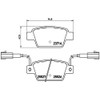 Brembo P23135 Rear Disc Brake Pad, Set of 4