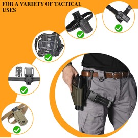 2 Pcs Tactical Leg Strap, Thigh Strap Belt for Leg Holster, for Hunting and Outdoors EDC Leg Hanger with Quick-Release Buckle Unisex (Black)