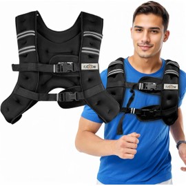 Weighted Vest Weighed Vest Women Men Kids, 8lb Body Weight Vest with Reflective Stripe, Adjustable Weighted Vest for Strength Training, Running, Walking, Workout, Jogging