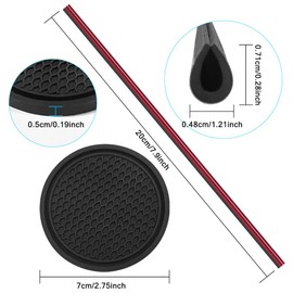40 Pcs Car Air Conditioner Decoration Strip, Sonku DIY Air Vent Outlet Trim Strip Bendable Car Interior Accessories (Shiny red)