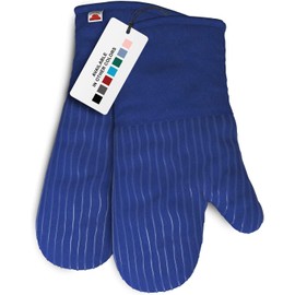 Big Red House - Silicone Oven Mitts - Dark Royal Blue Set of 2-12.5"- Heat Resistant Kitchen Gloves- Professional Grade Protection Hot Cooking Baking