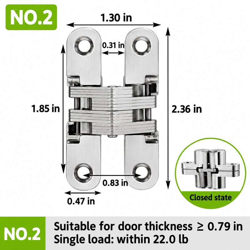 Heavy Duty Invisible Door Hinge – Stainless Steel Concealed Hinge