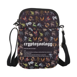 Cryptid Gift Cryptozoology Makeup Bag Cryptid Monster Gift for Women Cryptid Creatures Cosmetic Pouch (Cryptozoology CR EU)