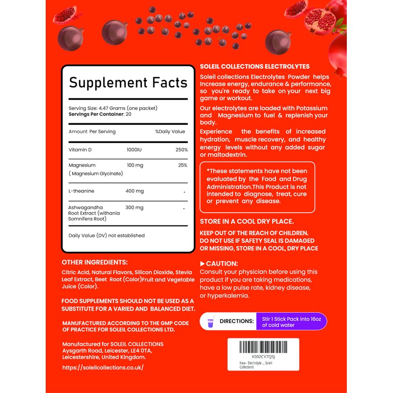 Electrolyte Powder – 20 Mixed Berries Flavour Sachets - Zero