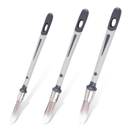 3pcs Paint Brushes for Walls, 0.45/0.6/0.7 inch Small Paint Brush Wall Trim Painting Tools Ideal for Baseboards House Wall Corners Paint Edger Brush and Touch Up Painting