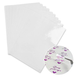 Coolprints Papel Etiqueta Adhesiva Transparente uso Foil en Laminadora Tamaño A4 (10 Piezas)