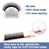 Qeelasee Faux Mink Silk Eyelash Extensions 0.03mm D Curl 15mm