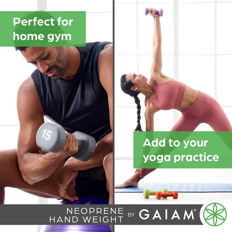Gaiam Dumbbell Hand Weight (Sold in Singles) - Neoprene Coated