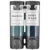 Shampoo and Conditioner Dispenser,Unisense Shower Soap Dispenser 2 Chamber No